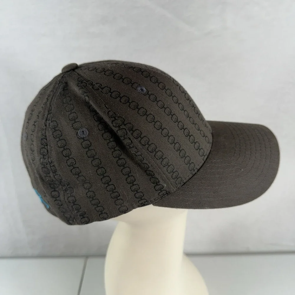 HOOey S / M Snapback Trucker Cap Hat FlexFit Flex Fit Brown Turquoise‎ Fitted